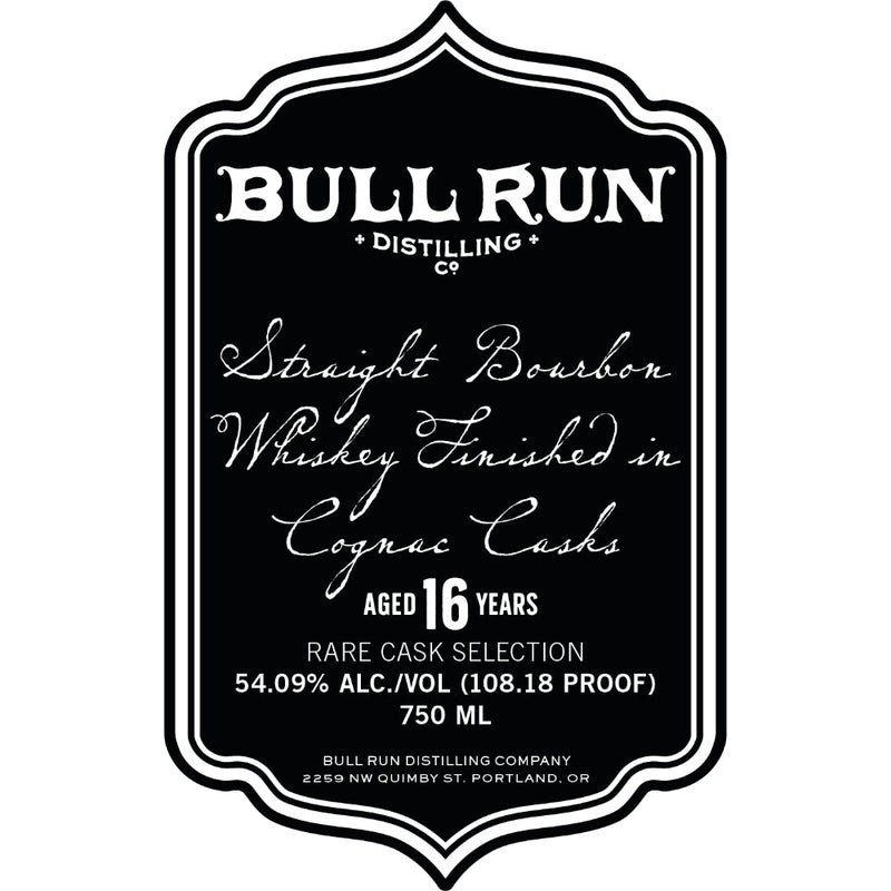 Bull Run 16 Year Old Cognac Cask Finished Bourbon - Goro&