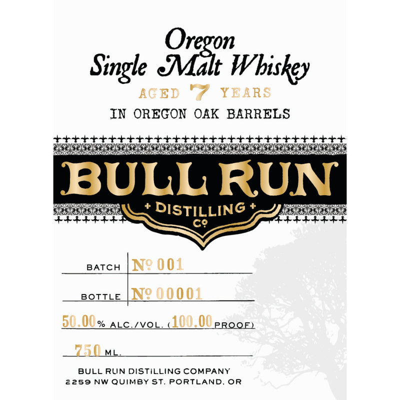 Bull Run 7 Year Old Oregon Single Malt Whiskey - Goro&