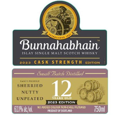 Bunnahabhain 12 Year Old Cask Strength 2023 Edition - Goro's Liquor
