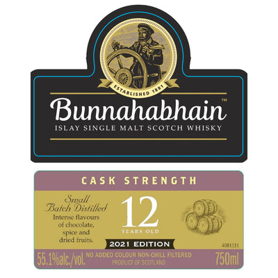 Bunnahabhain Cask Strength 12 Year Old 2021 Edition - Goro's Liquor