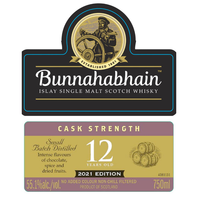 Bunnahabhain Cask Strength 12 Year Old 2021 Edition - Goro&