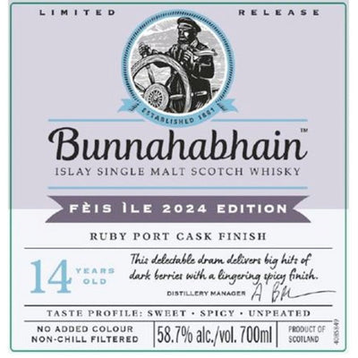 Bunnahabhain Fèis ìle 2024 Ruby Port Cask Finish Scotch Bunnahabhain   