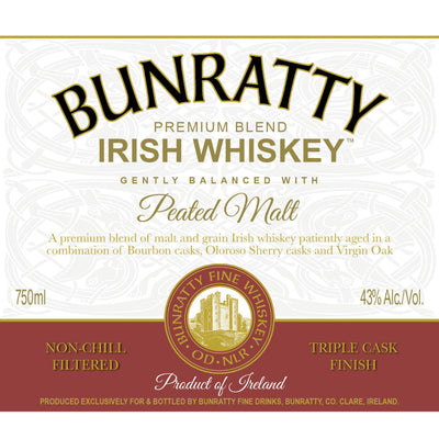 Bunratty Triple Cask Finish Peated Malt Irish Whiskey - Goro's Liquor