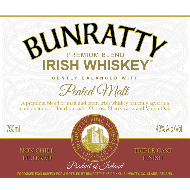 Bunratty Triple Cask Finish Peated Malt Irish Whiskey - Goro&