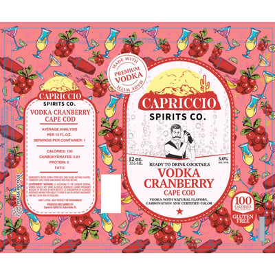Capriccio Vodka Cranberry Cape Cod Canned Cocktail 6PK - Goro's Liquor