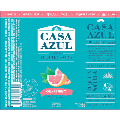 Casa Azul Grapefruit Tequila Soda 4pk - Goro's Liquor