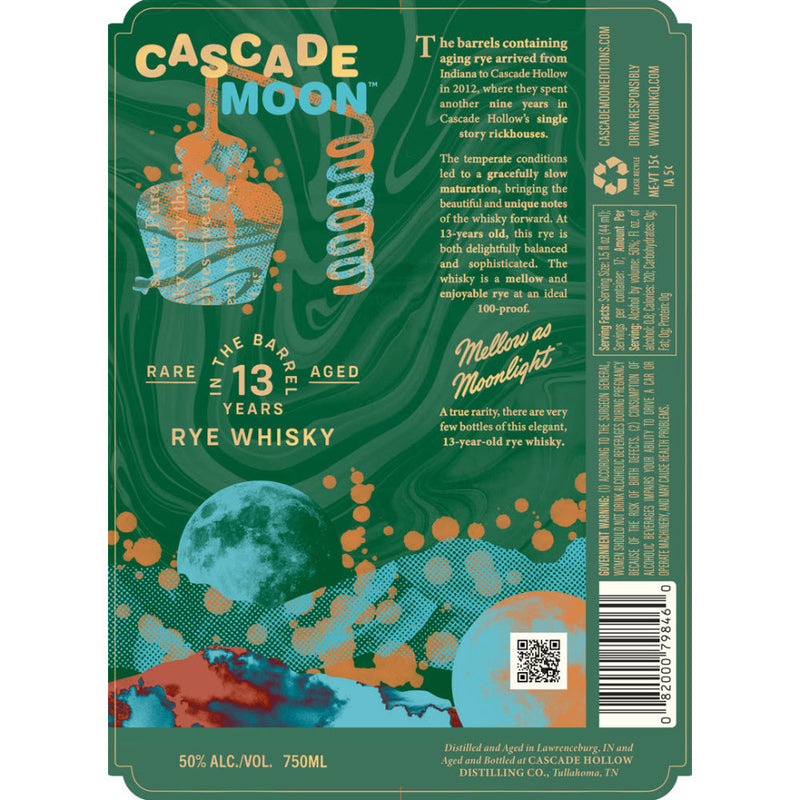 Cascade Moon 13 Year Old Rye Whisky - Goro&