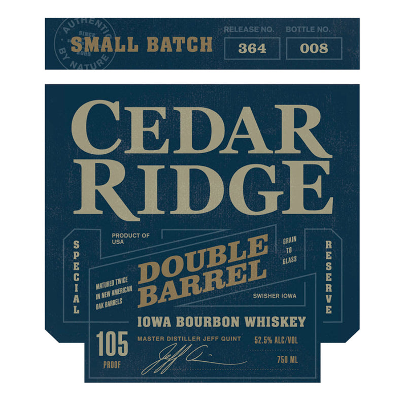 Cedar Ridge Double Barrel Iowa Bourbon - Goro&