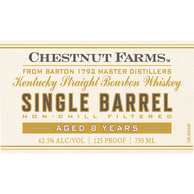 Chestnut Farms 8 Year Old Single Barrel Kentucky Straight Bourbon - Goro's Liquor