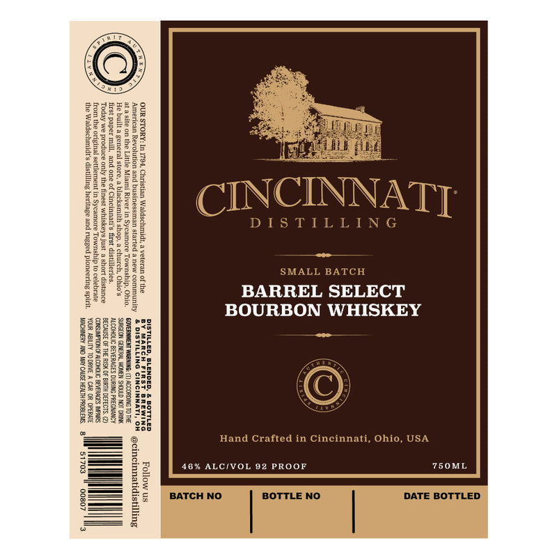 Cincinnati Distilling Small Batch Barrel Select Bourbon - Goro&