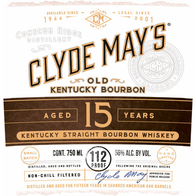 Clyde May's Small Batch 15 Year Old Bourbon - Goro's Liquor