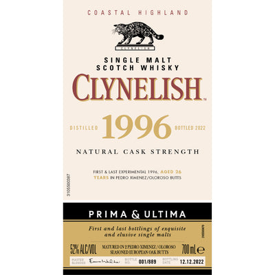 Clynelish 1996 Prima & Ultima Single Malt Scotch 26 Year Old - Goro's Liquor