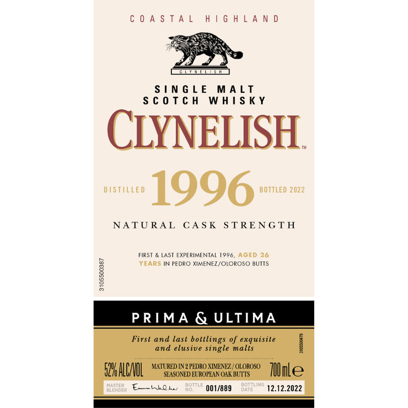 Clynelish 1996 Prima & Ultima Single Malt Scotch 26 Year Old - Goro&