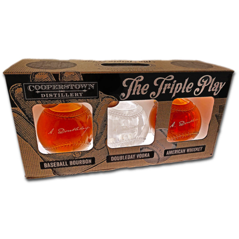 Cooperstown Distillery The Triple Play Baseball Gift Set 750ml - Goro&