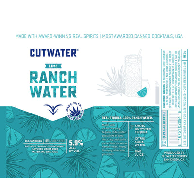 Cutwater Lime Ranch Water 4pk - Goro's Liquor
