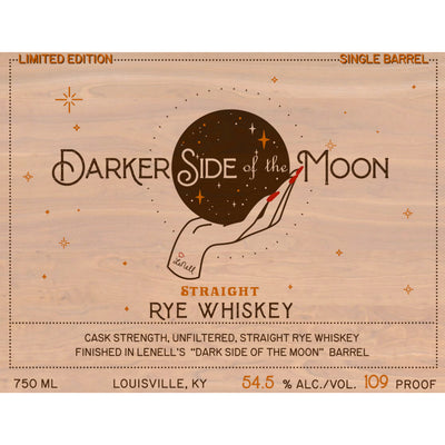 Darker Side of the Moon Straight Rye Whiskey - Goro's Liquor