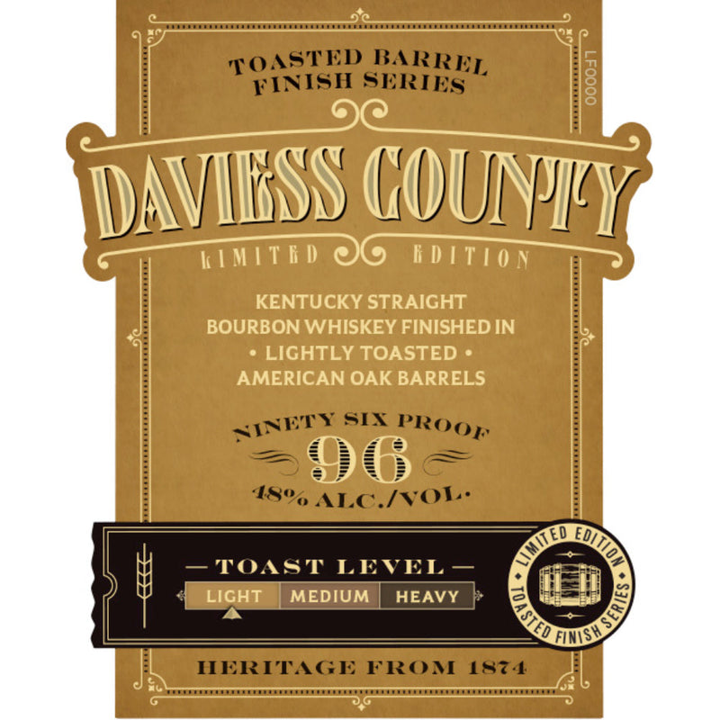 Daviess County Limited Edition Lightly Toasted American Oak Bourbon - Goro&