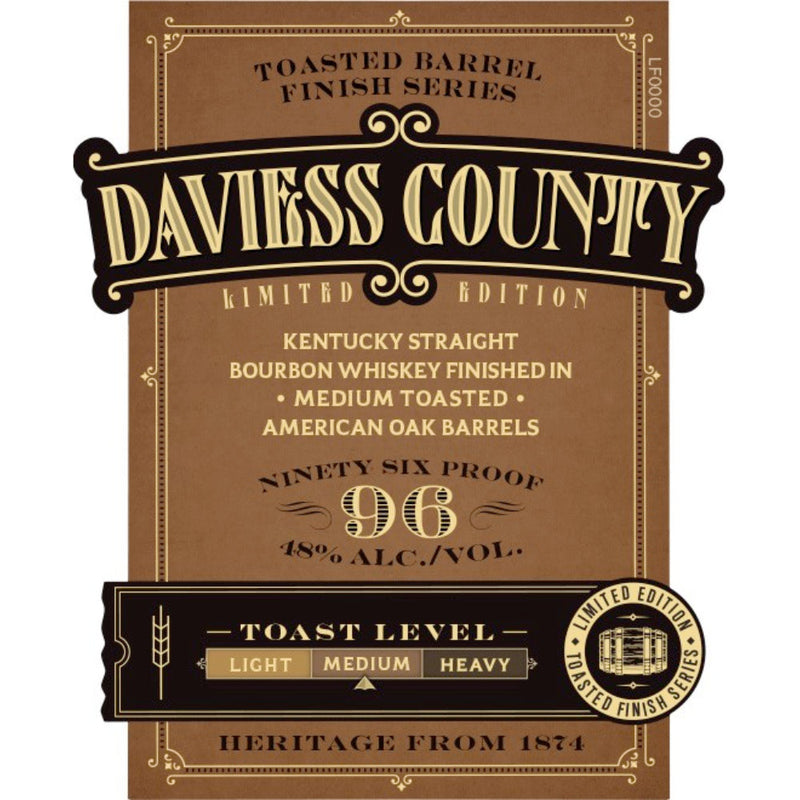 Daviess County Limited Edition Medium Toasted Straight Bourbon - Goro&