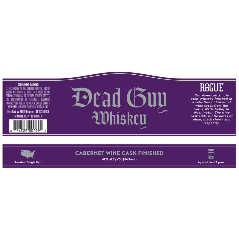 Dead Guy Cabernet Wine Cask Finished Whiskey - Goro&