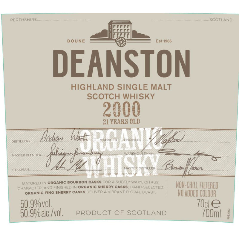 Deanston 21 Year Old Organic Whisky - Goro&