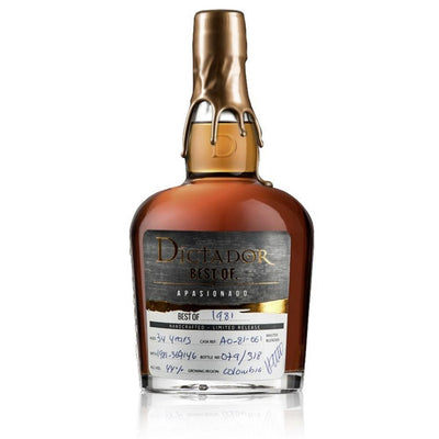 Dictador Best Of 1980 Whiskey Cask Finish Vintage Rum Rum Dictador