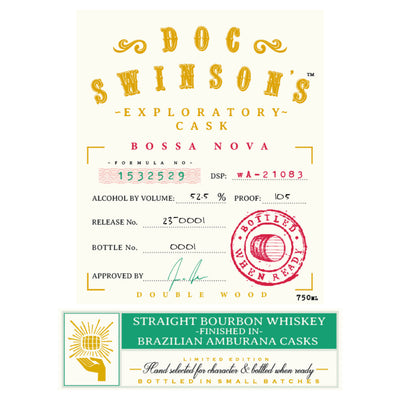 Doc Swinson’s Exploratory Cask Bossa Nova Straight Bourbon - Goro's Liquor