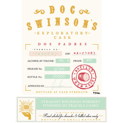 Doc Swinson’s Exploratory Cask Dos Padres Straight Bourbon - Goro's Liquor