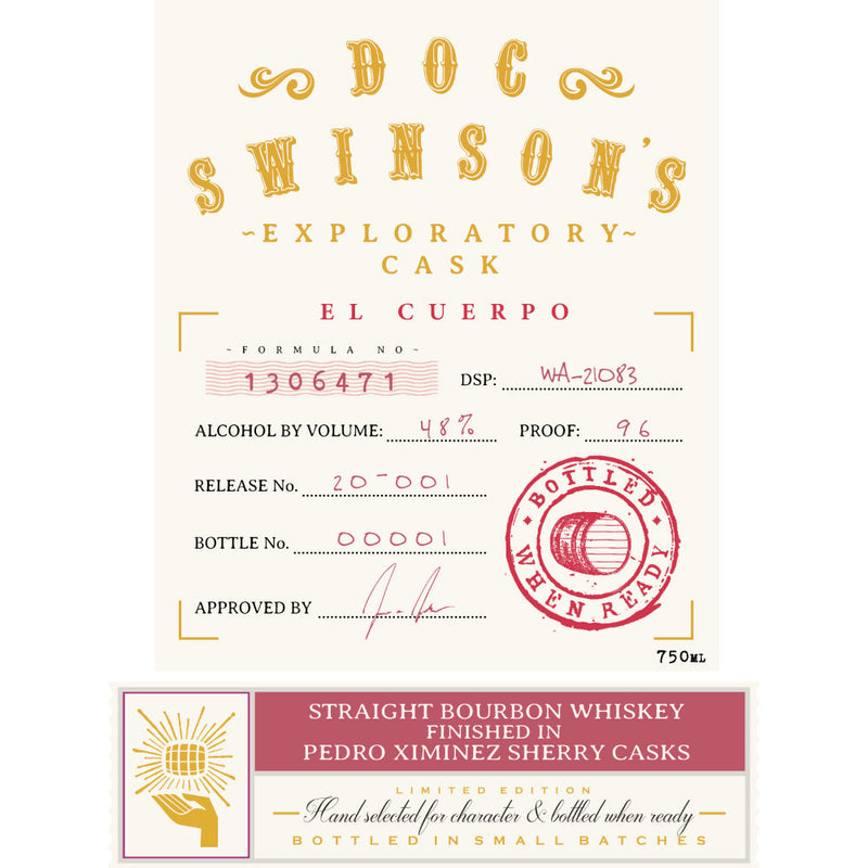 Doc Swinson’s Exploratory Cask El Cuerpo Straight Bourbon - Goro&