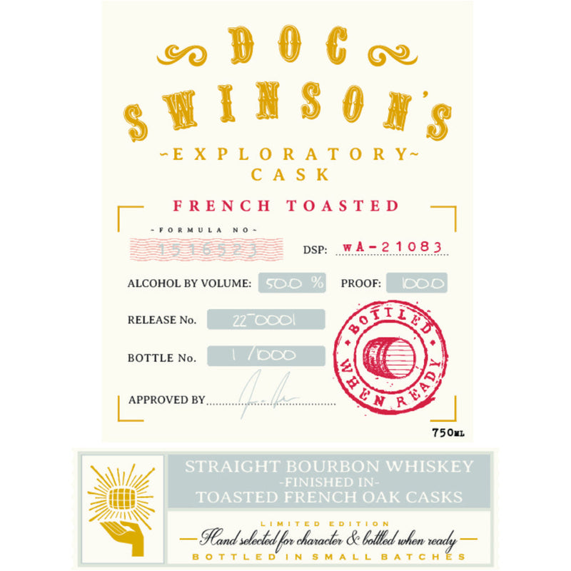 Doc Swinson’s Exploratory Cask French Toasted Straight Bourbon - Goro&