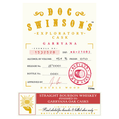Doc Swinson’s Exploratory Cask Garryana Straight Bourbon - Goro's Liquor