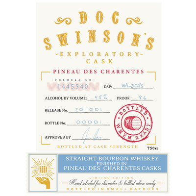 Doc Swinson’s Exploratory Cask Pineau Des Charentes Straight Bourbon - Goro's Liquor