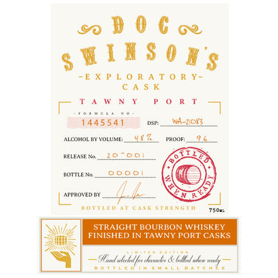 Doc Swinson’s Exploratory Cask Tawny Port Straight Bourbon - Goro's Liquor