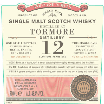 Douglas Laing Old Particular 12 Year Old Tormore - Goro's Liquor