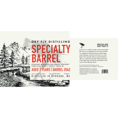 Dry Fly Specialty Barrel 7 Year Old Straight Washington Wheat Whiskey - Goro's Liquor