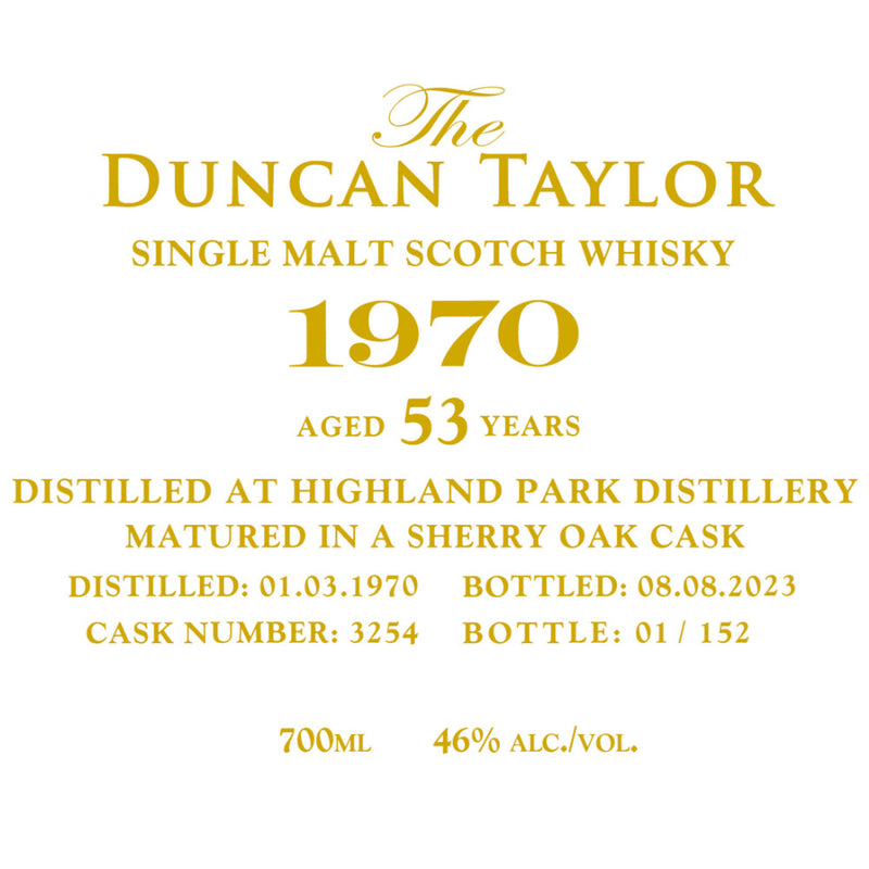 Duncan Taylor 1970 Highland Park 53 Year Old - Goro&