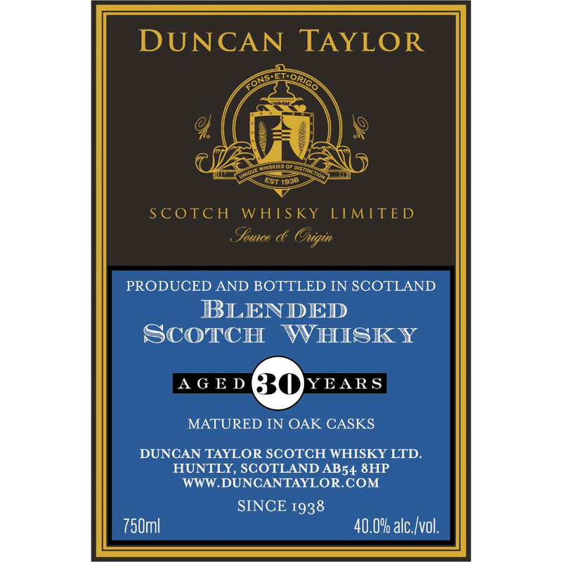Duncan Taylor 30 Year Old Blended Scotch - Goro&