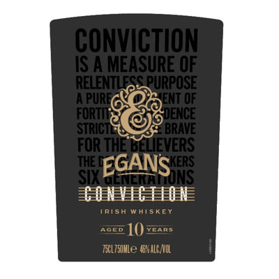 Egan's Conviction 10 Year Old Irish Whiskey - Goro's Liquor