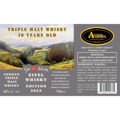 Eifel German 10 Year Old Triple Malt Whisky 2023 Edition - Goro's Liquor