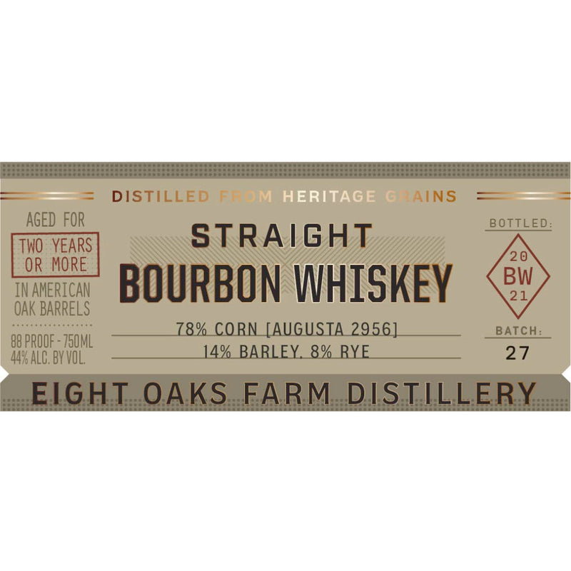 Eight Oaks Straight Bourbon - Goro&