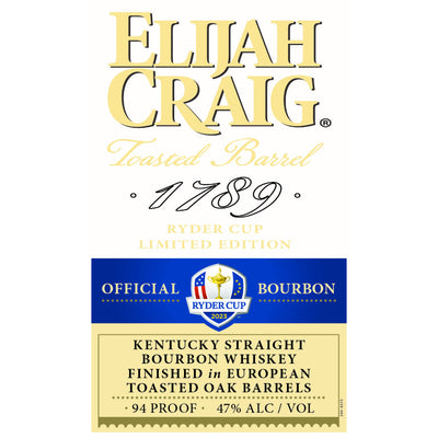 Elijah Craig Ryder Cup 2023 Kentucky Straight Bourbon - Goro's Liquor