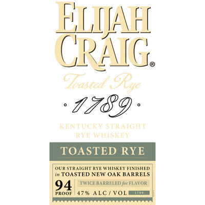 Elijah Craig Toasted Rye Whiskey Rye Whiskey Elijah Craig   