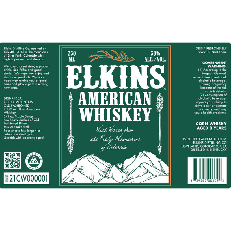 Elkins American Whiskey Aged 8 Years - Goro&