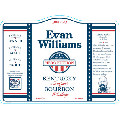 Evan Williams American Hero Edition Chris Reder - Goro's Liquor