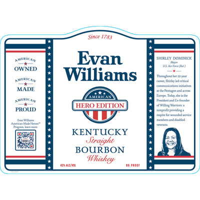 Evan Williams American Hero Edition Shirley Dominick - Goro's Liquor