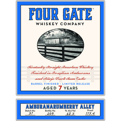 Four Gate Amburanarumberry Alley 7 Year Old Straight Bourbon - Goro's Liquor