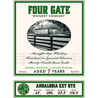 Four Gate Andalusia Key Rye - Goro's Liquor