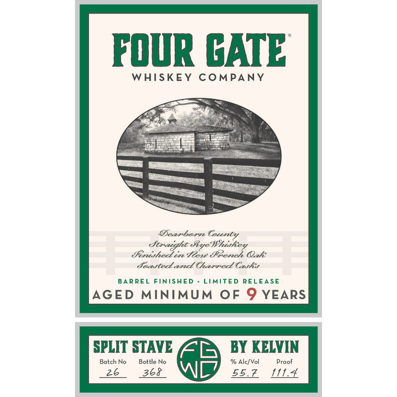 Four Gate Split Stave Rye Whiskey By Kelvin - Goro&