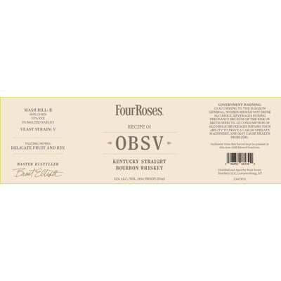 Four Roses Recipe 01 OBSV Kentucky Straight Bourbon - Goro's Liquor