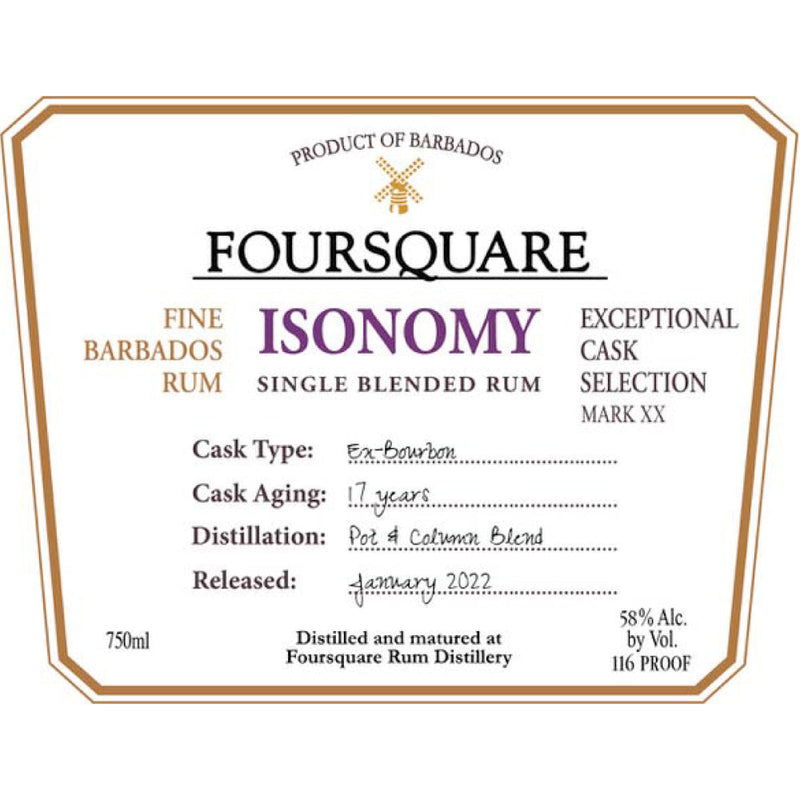 Foursquare Isonomy Single Blended Rum - Goro&