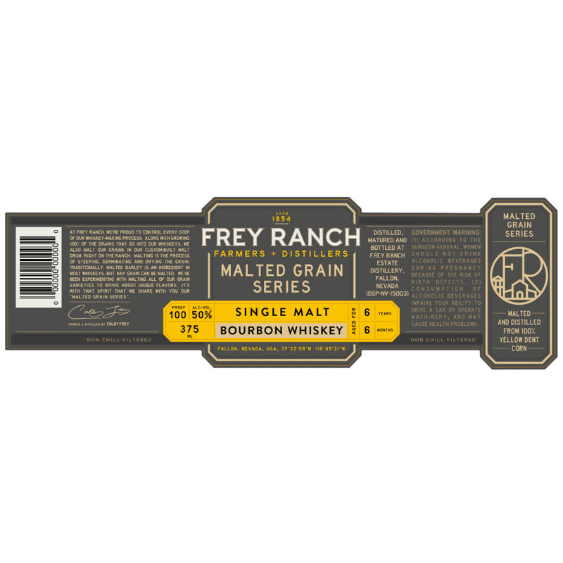 Frey Ranch Malted Grain Series Single Malt Bourbon Whiskey 375mL - Goro&